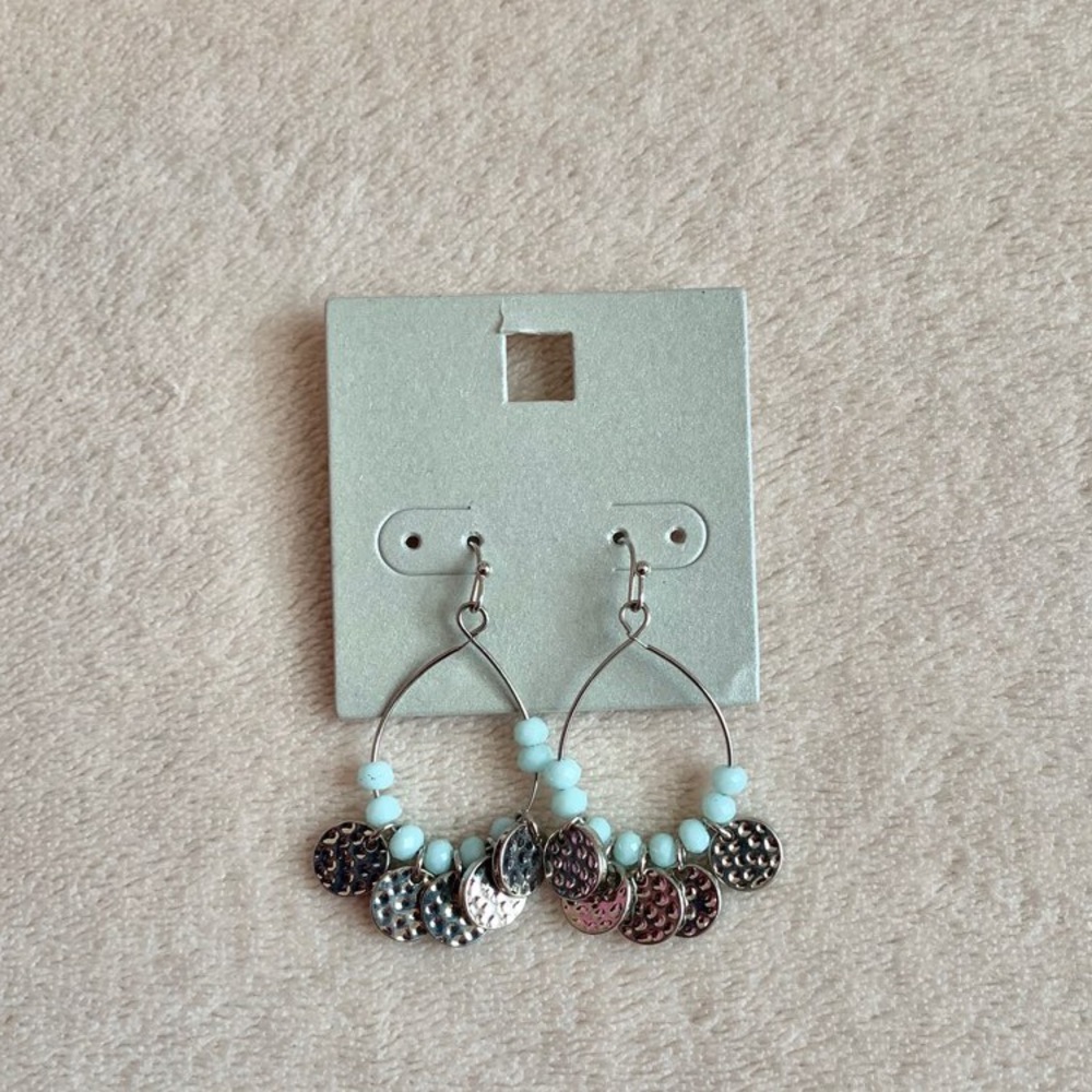 Earrings Dangle Silver Turquoise